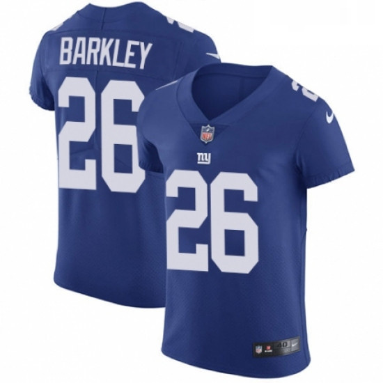 Mens Nike New York Giants 26 Saquon Barkley Royal Blue Team Color Vapor Untouchable Elite Player NFL