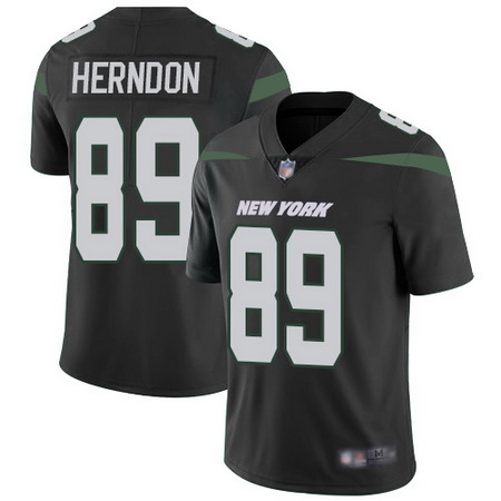 Jets #89 Chris Herndon Black Alternate Men Stitched Football Vapor Untouchable Limited Jersey