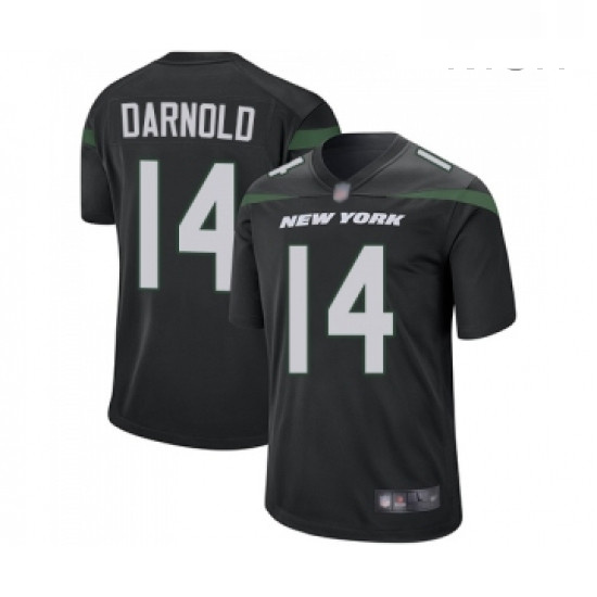 Mens New York Jets 14 Sam Darnold Game Black Alternate Football Jersey