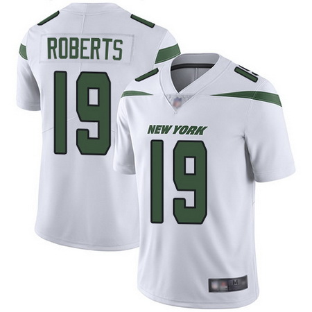 Jets #19 Andre Roberts White Men Stitched Football Vapor Untouchable Limited Jersey