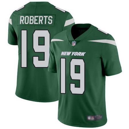 Jets #19 Andre Roberts Green Team Color Men Stitched Football Va
