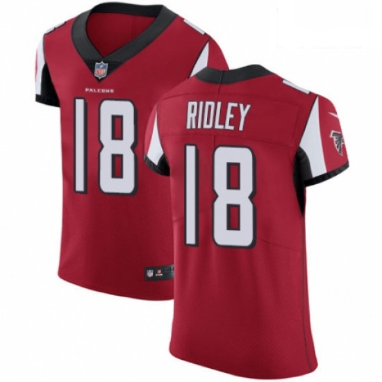 Men Nike Atlanta Falcons 18 Calvin Ridley Red Team Color Vapor U