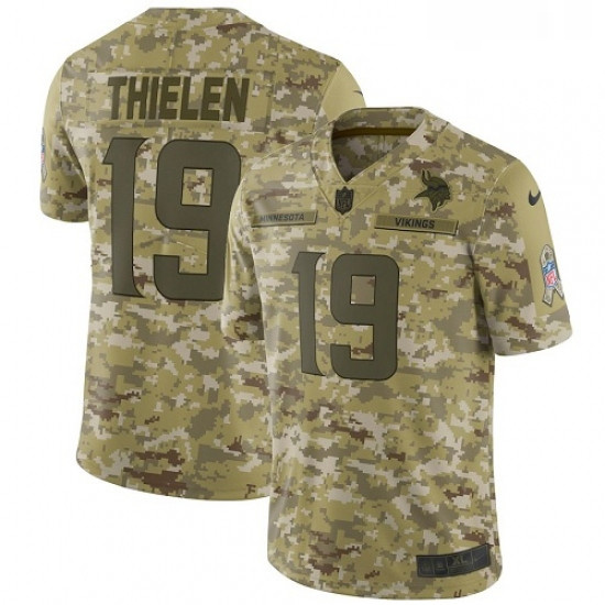 Youth Nike Minnesota Vikings 19 Adam Thielen Limited Camo 2018 Salute to Service NFL Jersey