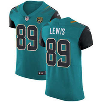 Nike Jaguars #89 Marcedes Lewis Teal Green Team Color Mens Stitched NFL Vapor Untouchable Elite Jers