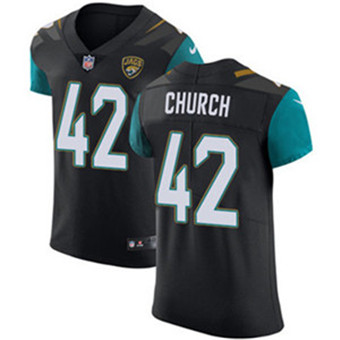 Nike Jaguars #42 Barry Church Black Alternate Mens Stitched NFL 