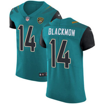 Nike Jaguars #14 Justin Blackmon Teal Green Team Color Mens Stitched NFL Vapor Untouchable Elite Jer