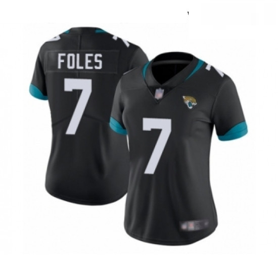 Womens Jacksonville Jaguars 7 Nick Foles Black Team Color Vapor Untouchable Limited Player Football 