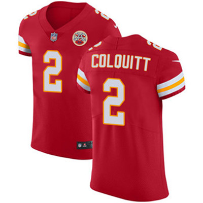 Nike Chiefs #2 Dustin Colquitt Red Team Color Mens Stitched NFL Vapor Untouchable Elite Jersey