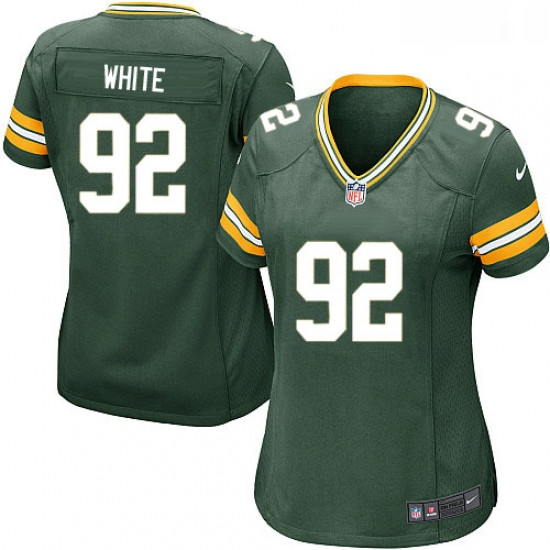 Womens Nike Green Bay Packers 92 Reggie White Game Green Team Color NFL Jersey