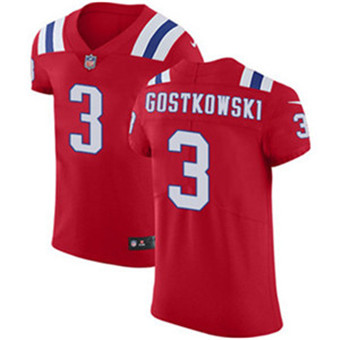 Nike Patriots #3 Stephen Gostkowski Red Alternate Mens Stitched NFL Vapor Untouchable Elite Jersey