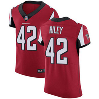 Nike Falcons #42 Duke Riley Red Team Color Mens Stitched NFL Vapor Untouchable Elite Jersey