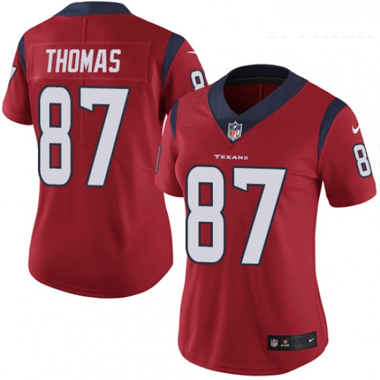 Womens Nike Houston Texans 87 Demaryius Thomas Red Alternate Vapor Untouchable Limited Player NFL Je