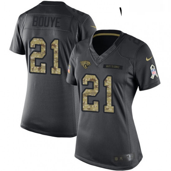 Womens Nike Jacksonville Jaguars 21 AJ Bouye Limited Black 2016 Salute to Service NFL Jersey