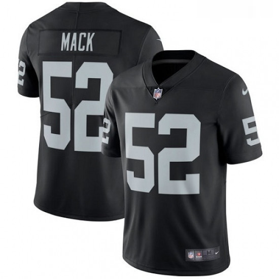 Youth Nike Oakland Raiders 52 Khalil Mack Black Team Color Vapor Untouchable Limited Player NFL Jers