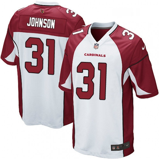 Men Nike Arizona Cardinals 31 David Johnson Game White NFL Jersey