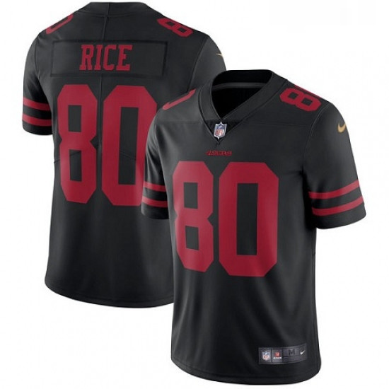 Youth Nike San Francisco 49ers 80 Jerry Rice Elite Black NFL Jersey