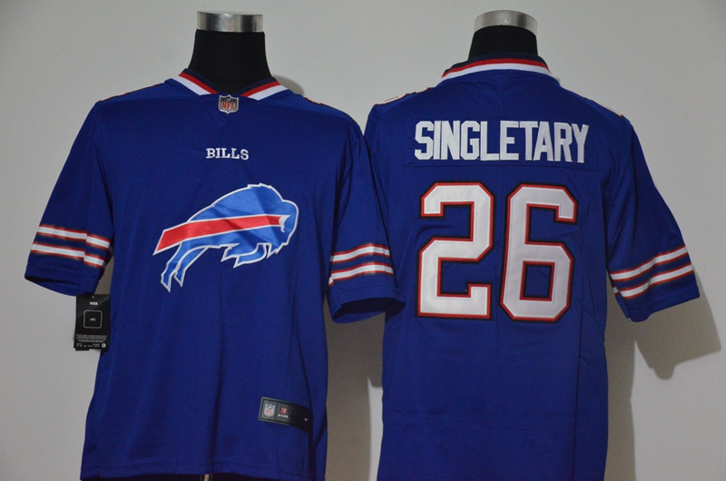 Nike Bills 26 Devin Singletary Royal Team Big Logo Vapor Untouchable Limited Jersey