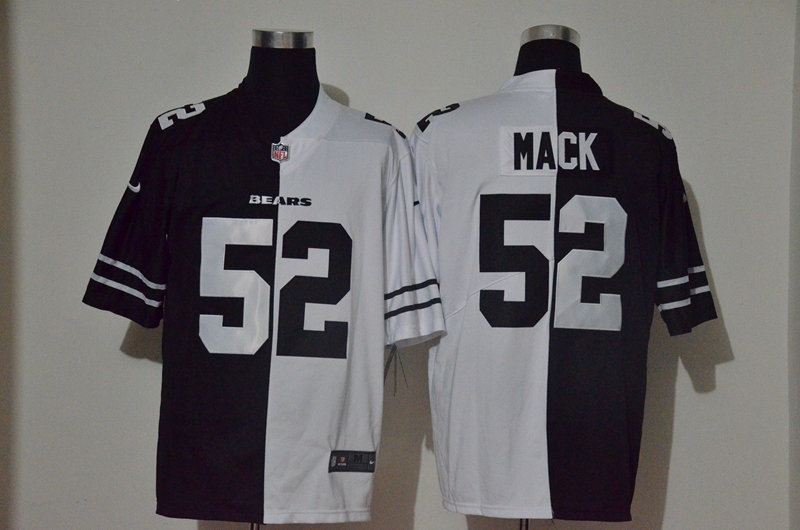 Nike Bears 52 Khalil Mack Black And White Split Vapor Untouchable Limited Jersey