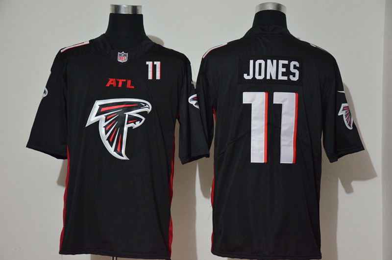 Nike Falcons 11 Julio Jones Black Team Big Logo Number Vapor Untouchable Limited Jersey