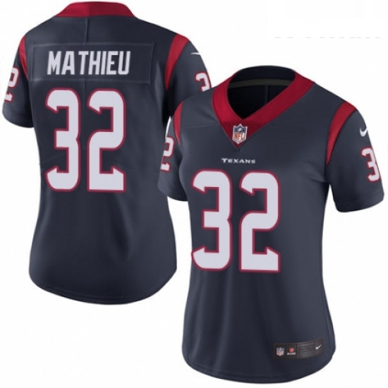 Womens Nike Houston Texans 32 Tyrann Mathieu Navy Blue Team Color Vapor Untouchable Elite Player NFL