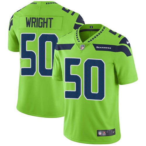Nike Seahawks #50 K J Wright Green Mens Stitched NFL Limited Rush Jersey