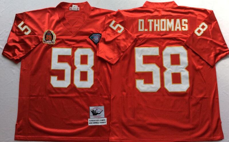 Nike Chiefs #58 Derrick Thomas Red Team Color Mens Stitched Throwback Jersey