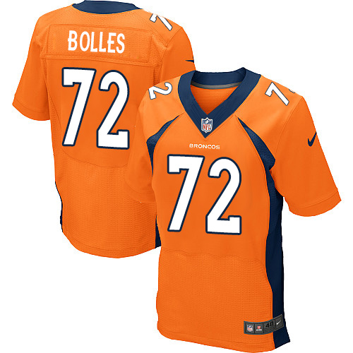 Nike Broncos #72 Garett Bolles Orange Team Color Mens Stitched NFL New Elite Jersey