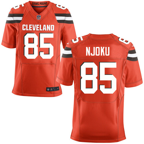 Nike Browns #85 David Njoku Orange Alternate Mens Stitched NFL New Elite Jersey