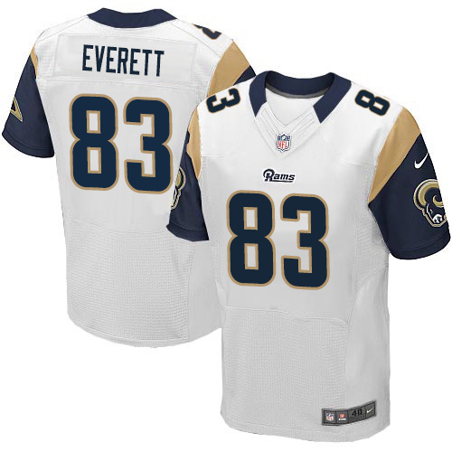 Nike Rams #83 Gerald Everett White Mens Stitched NFL Elite Jersey