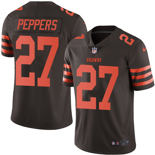 Nike Browns #27 Jabrill Peppers Brown Mens Stitched NFL Limited 