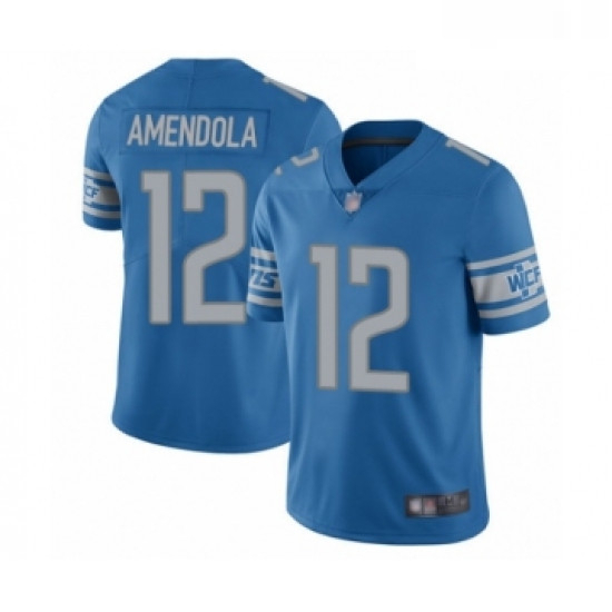 Youth Detroit Lions 12 Danny Amendola Blue Team Color Vapor Untouchable Limited Player Football Jers