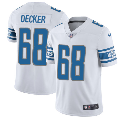 Nike Lions #68 Taylor Decker White Mens Stitched NFL Limited Jersey