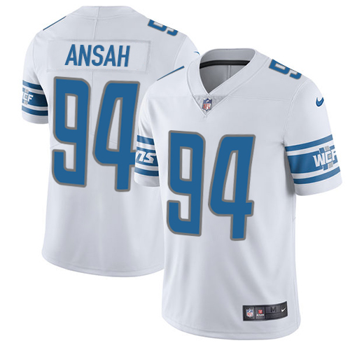 Nike Lions #94 Ziggy Ansah White Mens Stitched NFL Limited Jerse