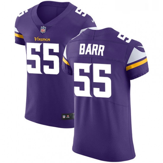 Mens Nike Minnesota Vikings 55 Anthony Barr Purple Team Color Vapor Untouchable Elite Player NFL Jer