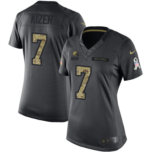 Nike Browns #7 DeShone Kizer Black Womens Stitched NFL Limited 2