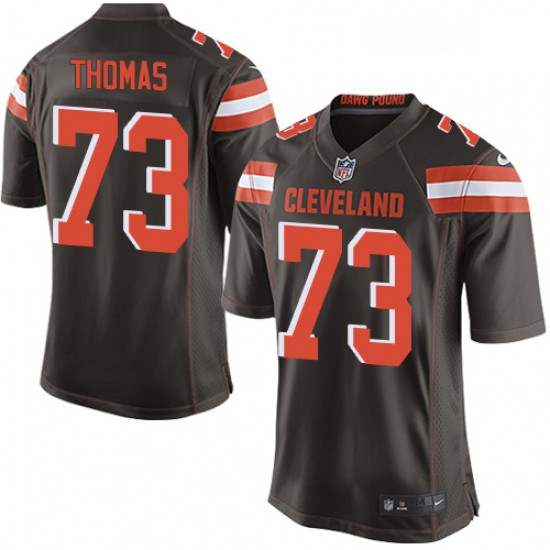 Mens Nike Cleveland Browns 73 Joe Thomas Game Brown Team Color NFL Jersey