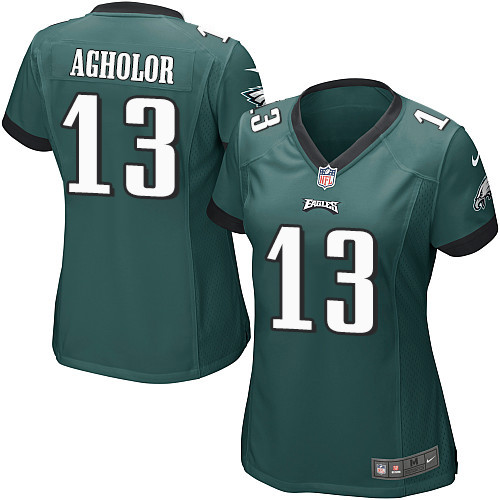 Nike Eagles #13 Nelson Agholor Midnight Green Team Color Womens 