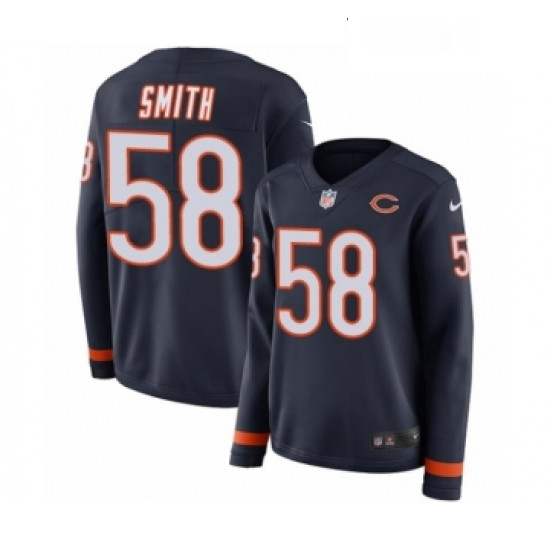 Womens Nike Chicago Bears 58 Roquan Smith Limited Navy Blue Ther