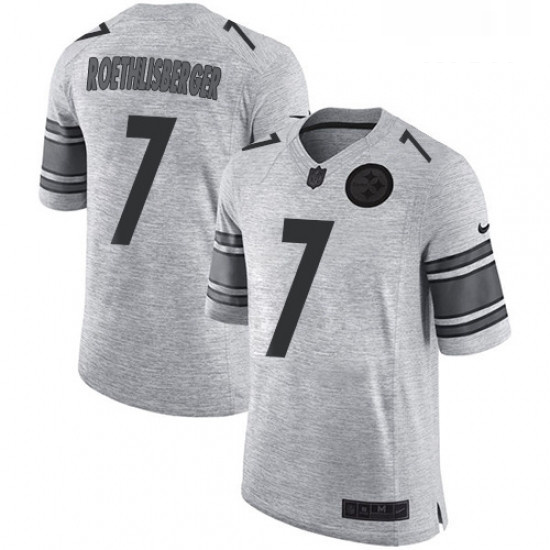 Mens Nike Pittsburgh Steelers 7 Ben Roethlisberger Limited Gray 