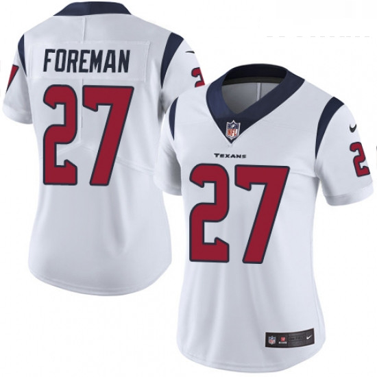 Womens Nike Houston Texans 27 DOnta Foreman Elite White NFL Jersey