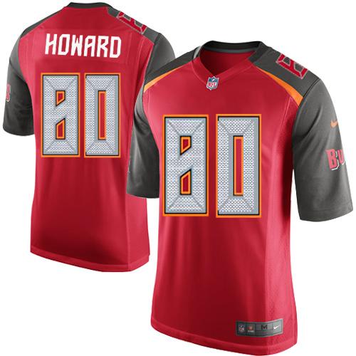 Nike Buccaneers #80 O  J  Howard Red Team Color Youth Stitched N