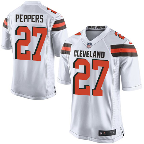 Nike Browns #27 Jabrill Peppers White Youth Stitched NFL New Eli