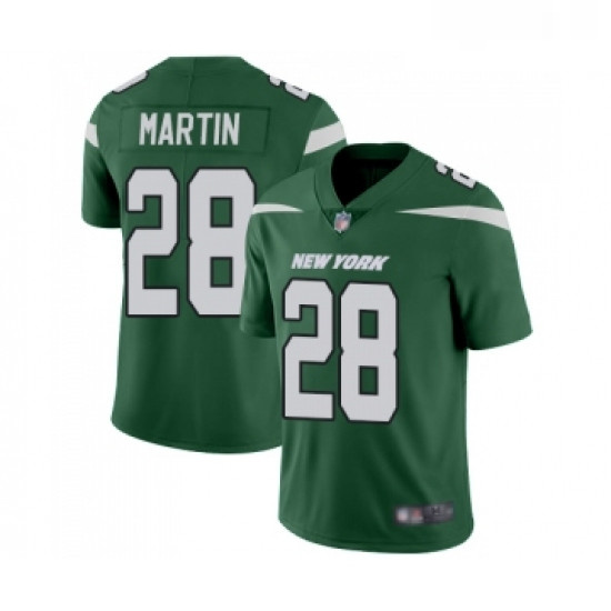 Youth New York Jets 28 Curtis Martin Green Team Color Vapor Untouchable Limited Player Football Jers