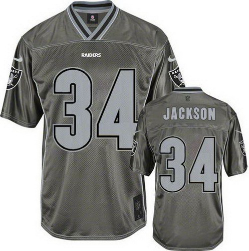 Nike Raiders #34 Bo Jackson Grey Youth Stitched NFL Elite Vapor Jersey