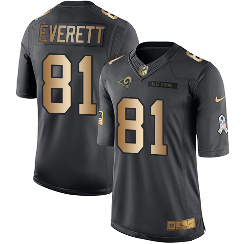 Nike Rams #81 Gerald Everett Black Youth Stitched NFL Limited Go