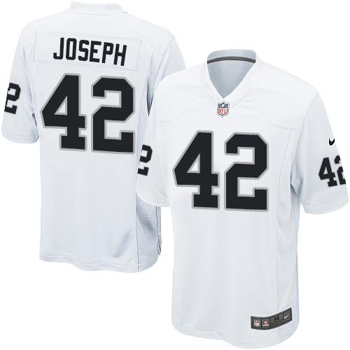 Nike Raiders #42 Karl Joseph White Youth Stitched NFL Elite Jers