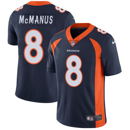 Nike Broncos #8 Brandon McManus Navy Blue Alternate Mens Stitched NFL Vapor Untouchable Limited Jers