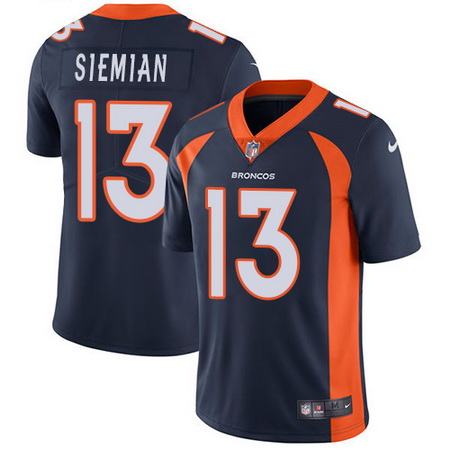 Nike Broncos #13 Trevor Siemian Navy Blue Alternate Mens Stitched NFL Vapor Untouchable Limited Jers