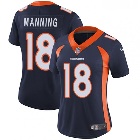 Womens Nike Denver Broncos 18 Peyton Manning Elite Navy Blue Alternate NFL Jersey