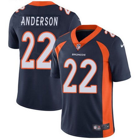 Nike Broncos #22 C J  Anderson Navy Blue Alternate Mens Stitched NFL Vapor Untouchable Limited Jerse